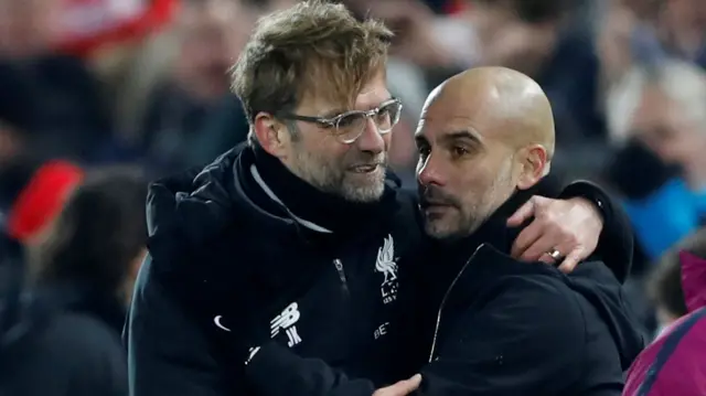 Jurgen Klopp and Pep Guardiola