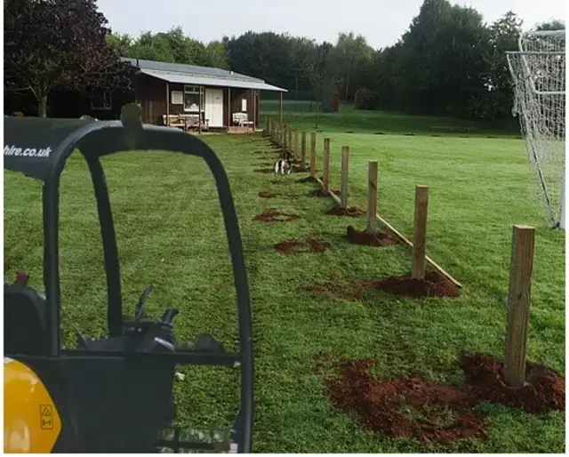 How the fence posts would have looked at the recreation ground