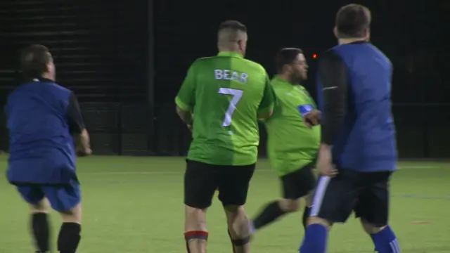 Players at Man v Fat league