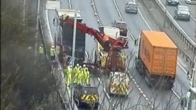 Lorry on M6