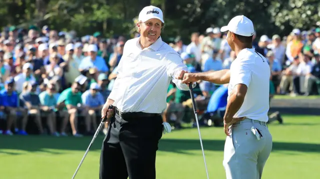 Phil Mickelson and Tiger Woods