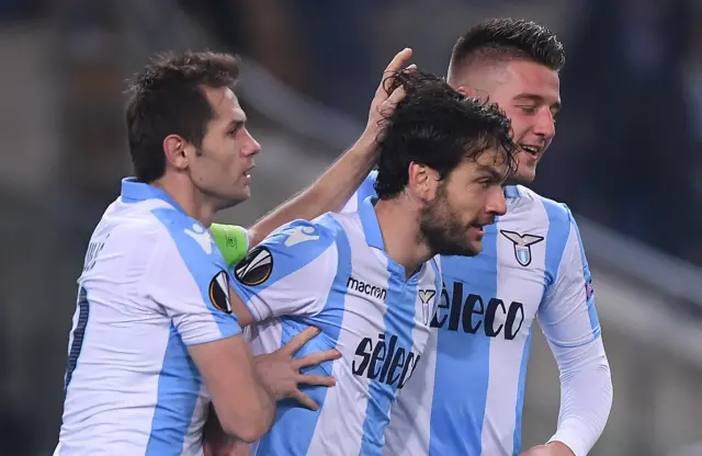 Marco Parolo celebrates