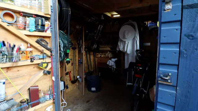 Normal looking shed inside