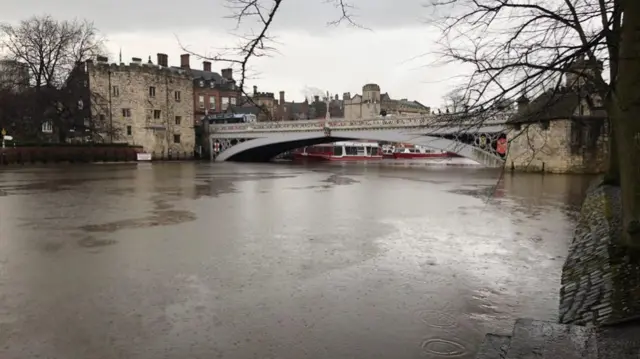 Flooding on the river ouse