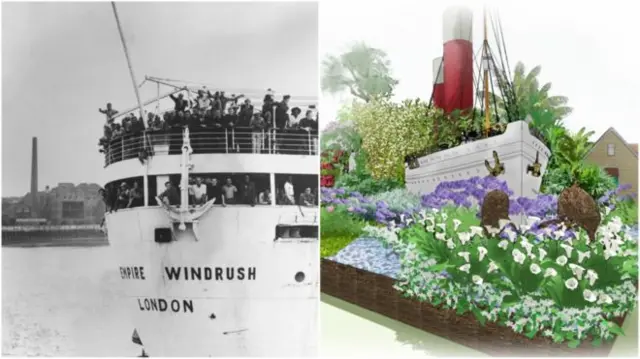 The Empire Windrush and how the garden could look