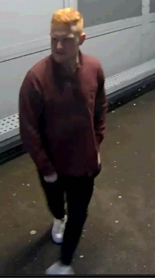 CCTV image of a man police want to speak to
