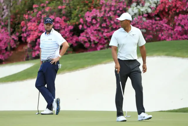 Marc Leishman and Tiger Woods