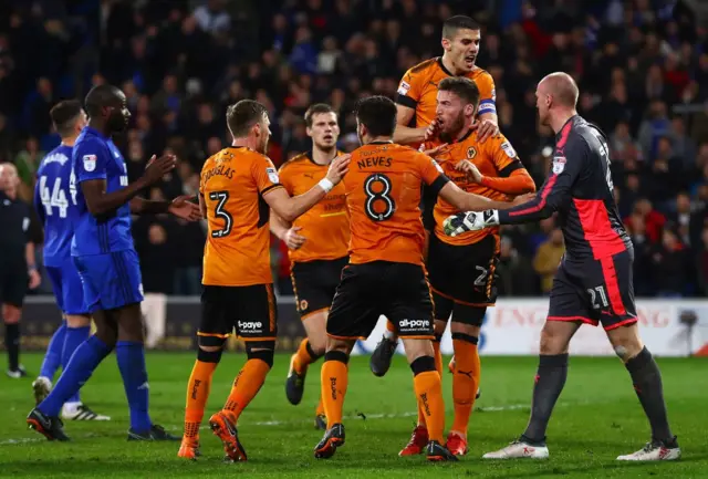 Wolves celebrate