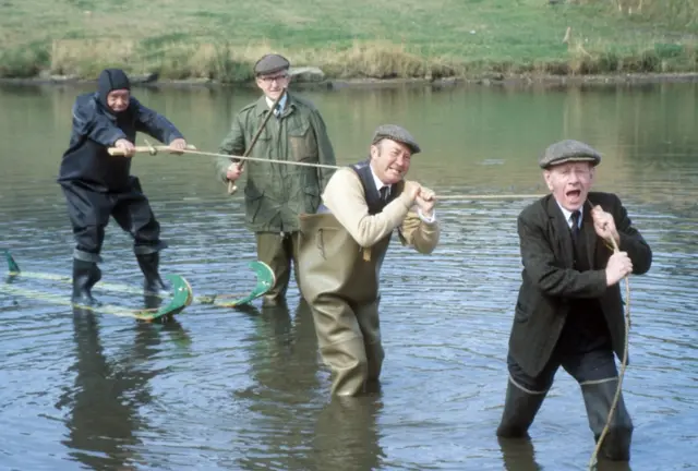 Last of the Summer Wine's Compo, Foggy and Clegg in a spot of bother