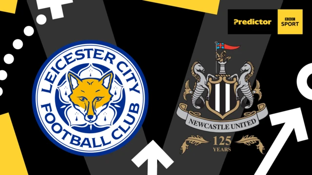 Leicester City and Newcastle United club crests