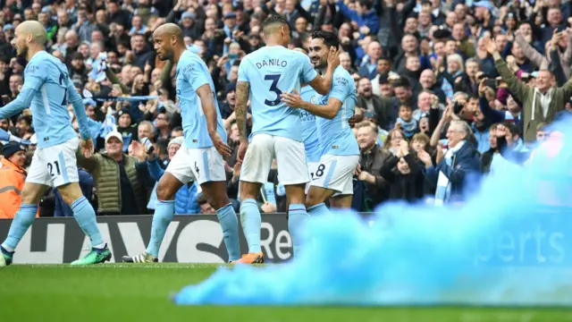 Ilkay Gundogan celebrates