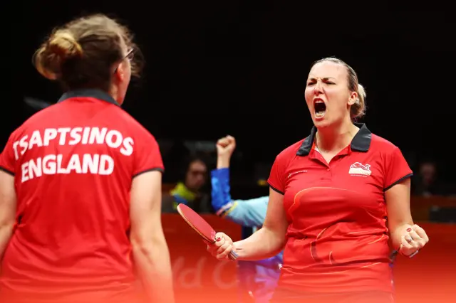 Kelly Sibley & Maria Tsaptsinos - England Table Tennis
