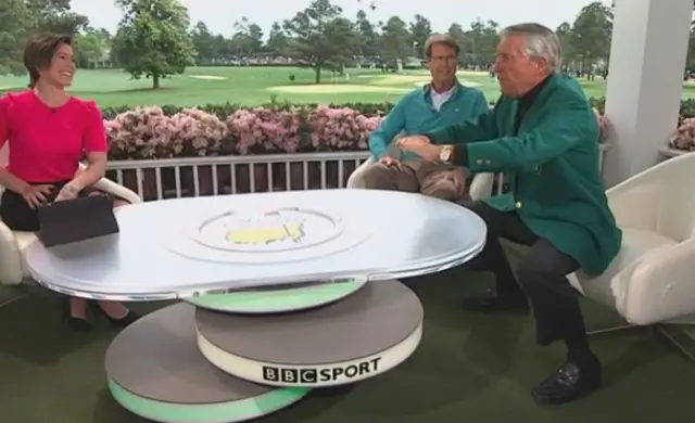 Gary Player in BBC studio