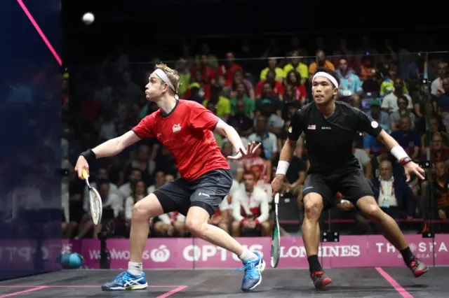 England's James Willstrop - Squash