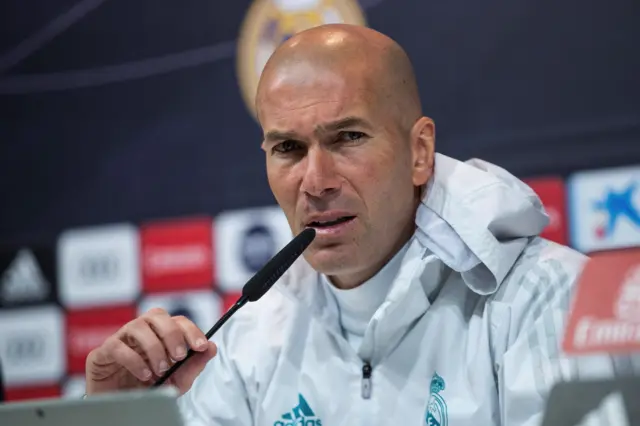 Real Madrid boss Zinedine Zidane