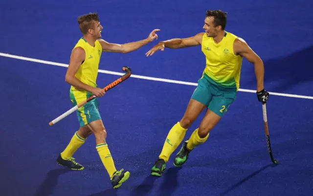 Australia beat Scotland in Hockey