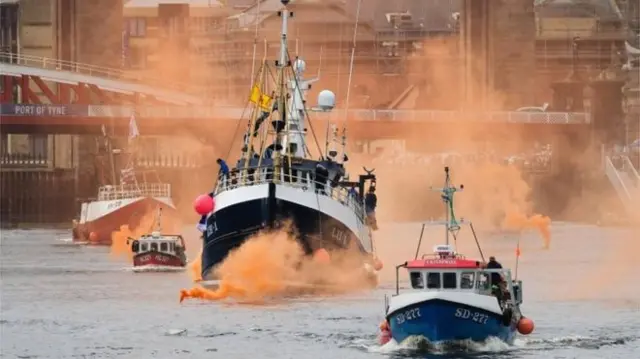 Fisherman protest