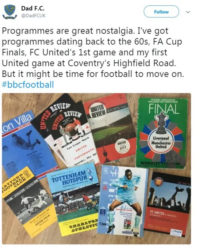 Programme tweet