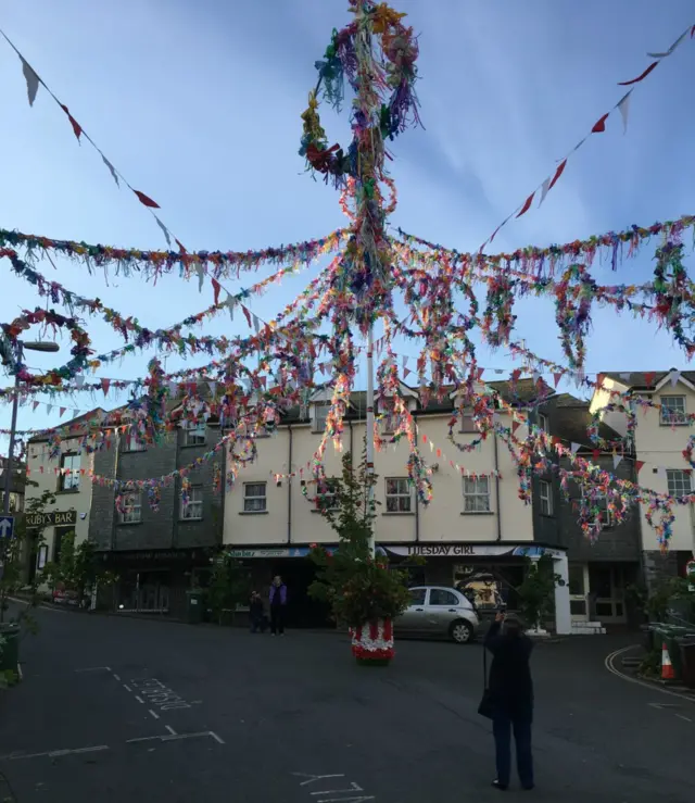 Padstow Obby Oss preparations