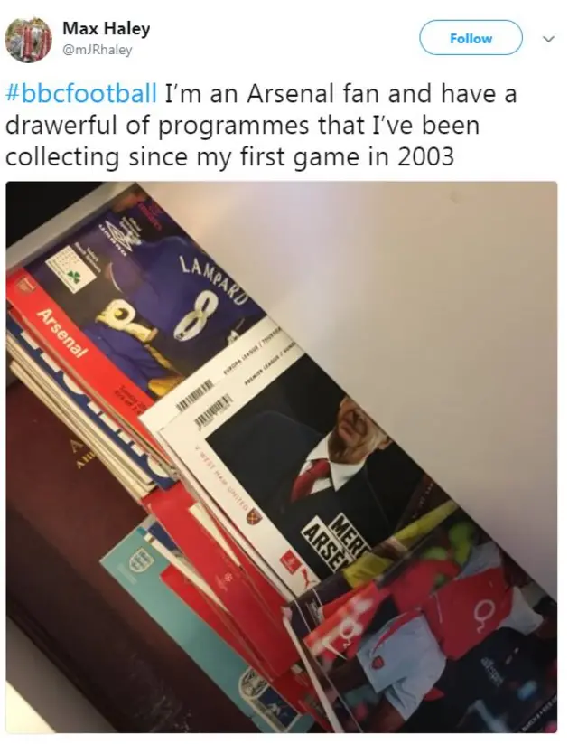 Arsenal programmes