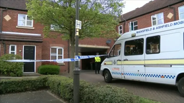 Police outside property on Millbank Place