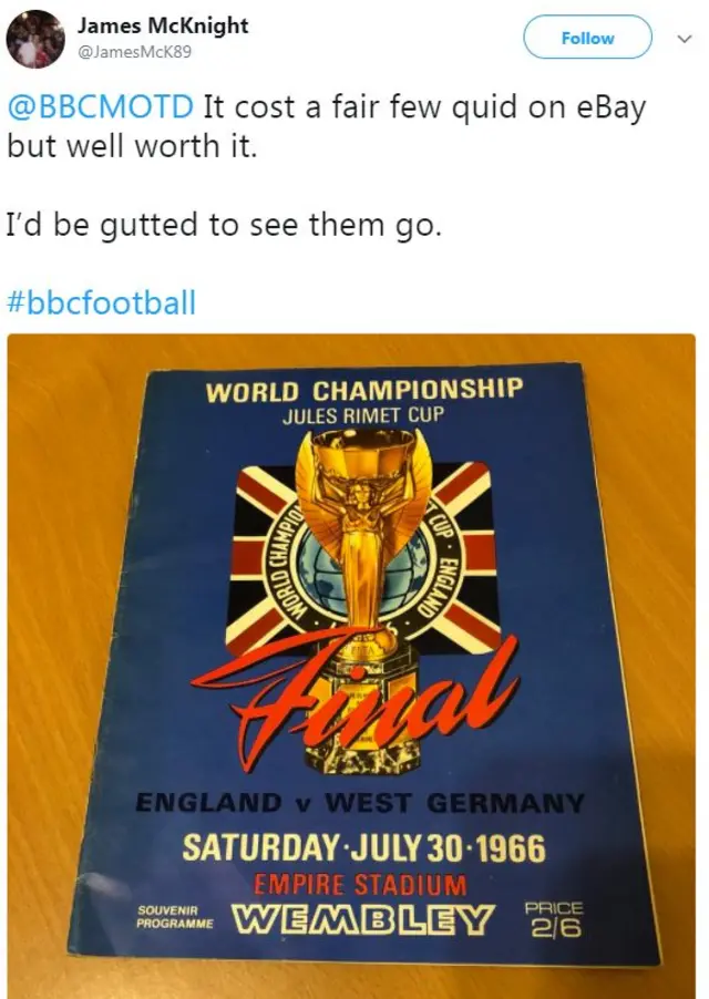 1966 World Cup programme