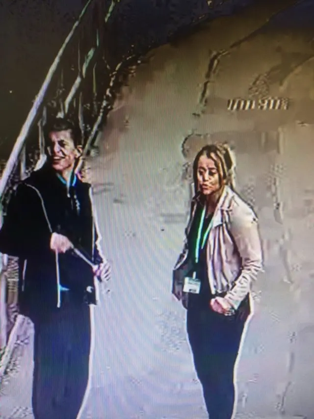 CCTV image of male and female