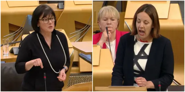 Solicitor General Alison Di Rollo and Labour MSP Kezia Dugdale