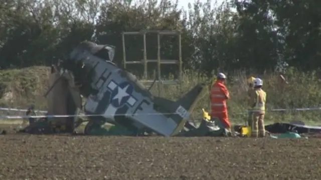 Crashed plane