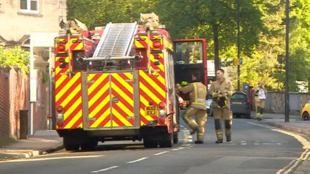 A fire engine in Bristol