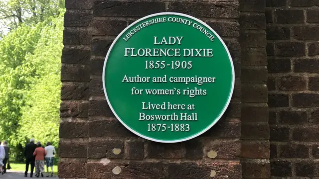 Plaque for Lady Florence Dixie