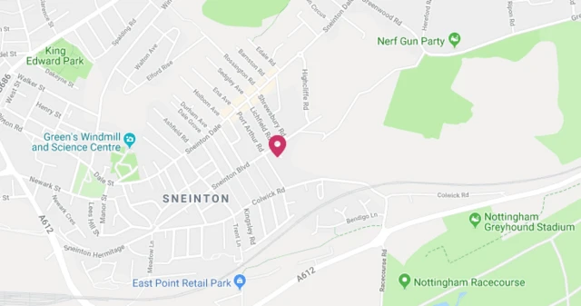 Sneinton power cut map