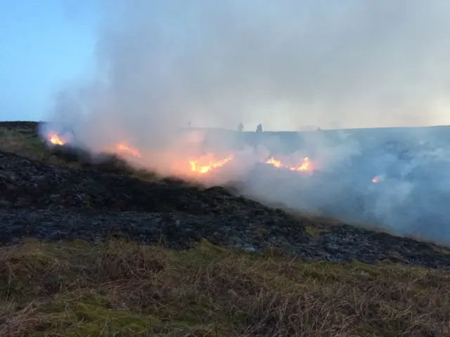 Moorland fire