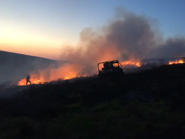 Moorland fire