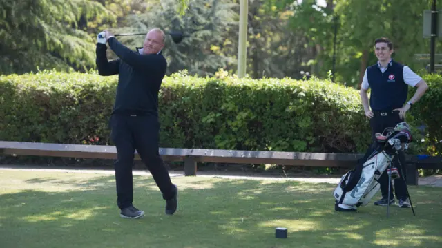 Golfers at Humberstone Heights