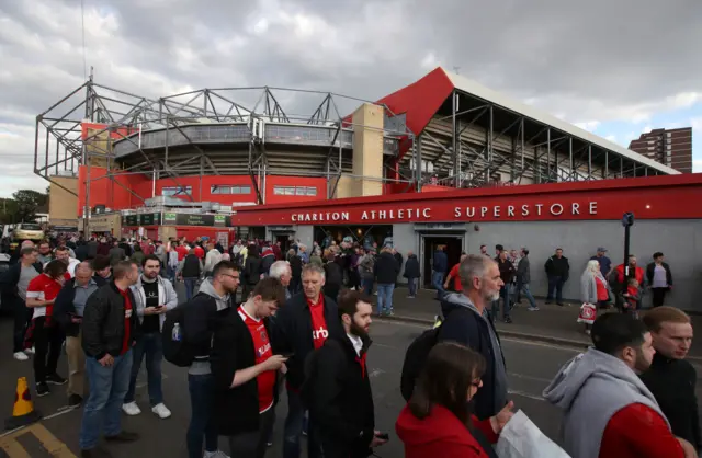 Fans line up outside The Valley