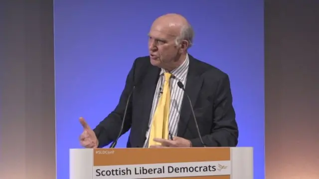 Liberal Democrat leader Vince Cable