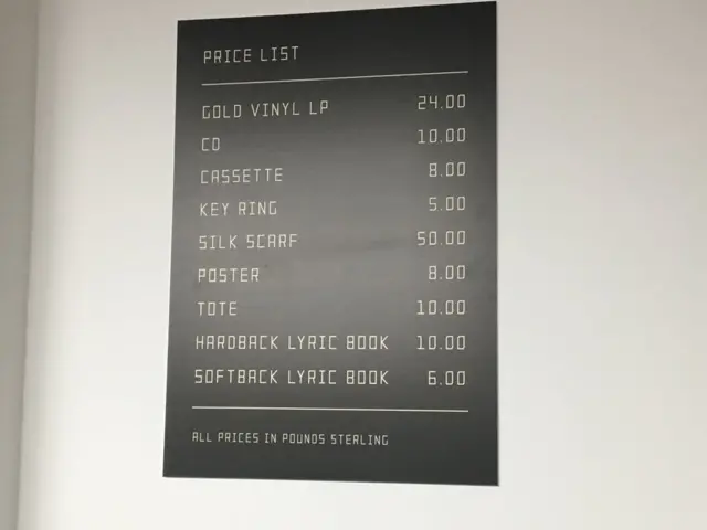 List of merchandise