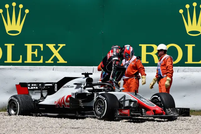 Romain Grosjean of Haas