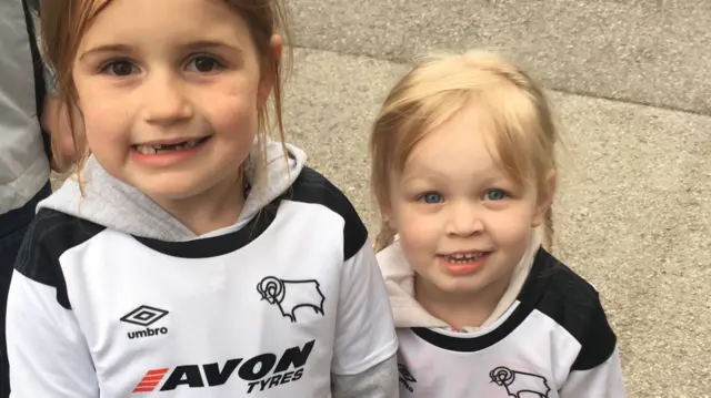 Young Derby County supporters