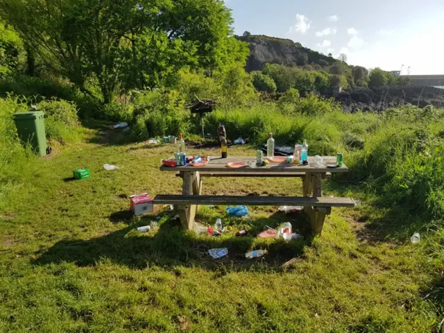 Messy bench