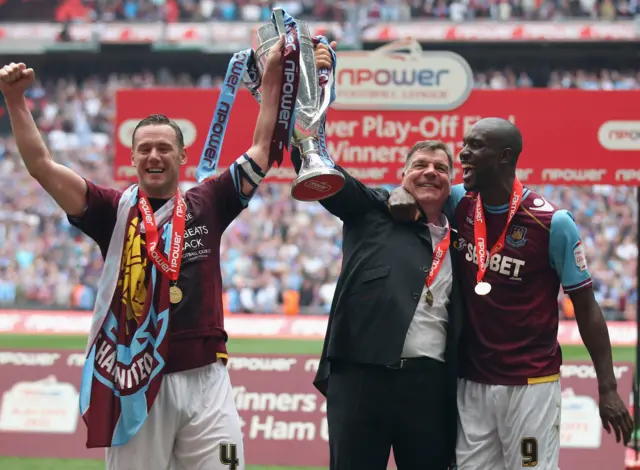 West Ham celebrate promotion in 2012