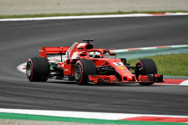 Sebastian Vettel of Ferrari