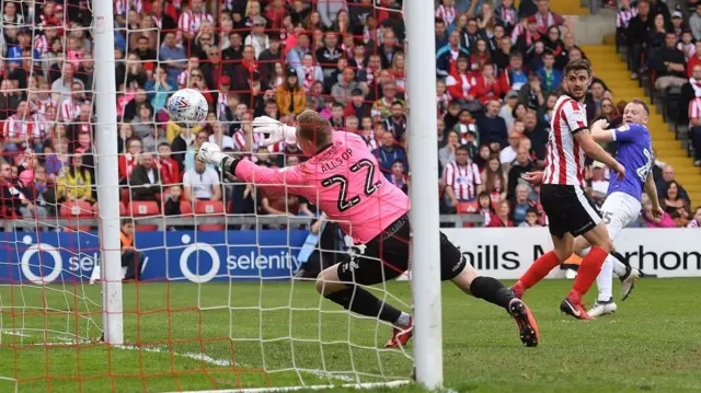 Jake Taylor goes close for Exeter