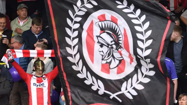 Exeter City fans at Lincoln