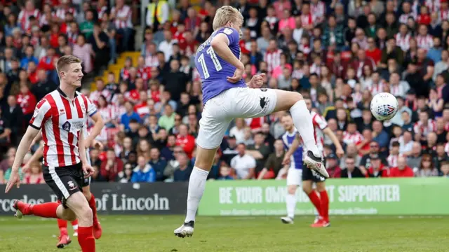 Jayden Stockley goes close for Exeter