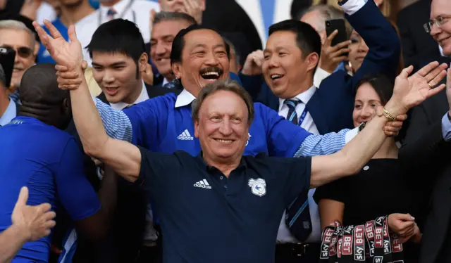 Neil Warnock celebrating