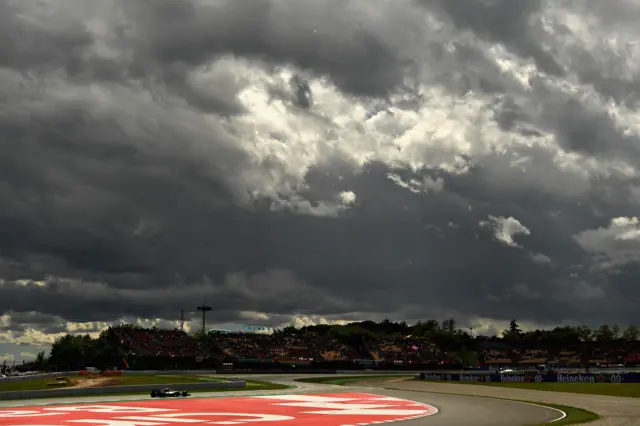 Clouds gather at Circuit de Barcelona Catalunya