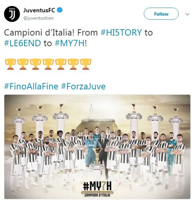 Juventus tweet