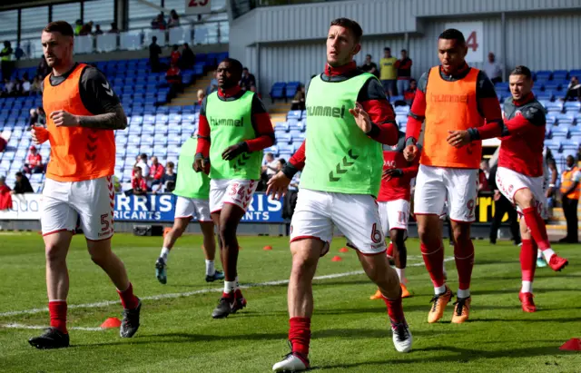 Charlton warm up